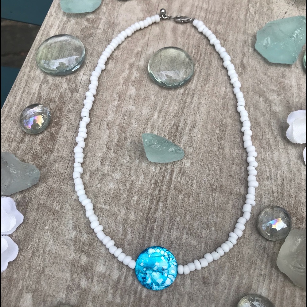Glass beaded handmade necklace